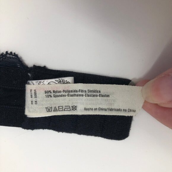 Free People Galloon Lace Halter Bralette Size M Black - Picture 6 of 6